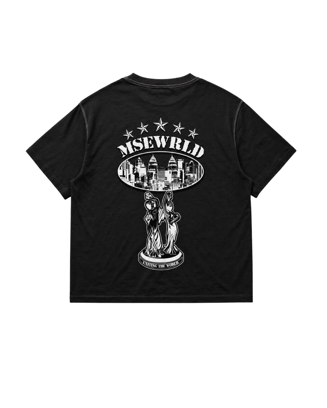 MSEMVMT U.T.W [UNITING THE WORLD] BOXY TEE — BLACK EDITION
